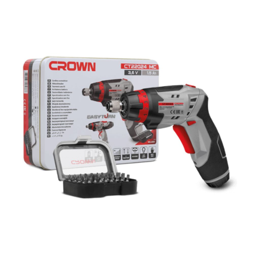 VISSEUSE TOURNEVIS CROWN CT22024 SANS FIL 3.6V AVEC EMBOUTS